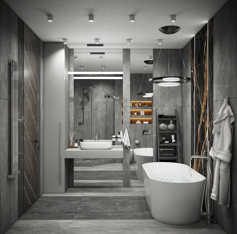 100+ Mẫu phòng tắm biệt thự đẹp với không gian đẹp, sang trọng